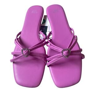 Wild‎ Fable Pink Tanya Heart Memory Foam Pink Sandals NWT Size 10